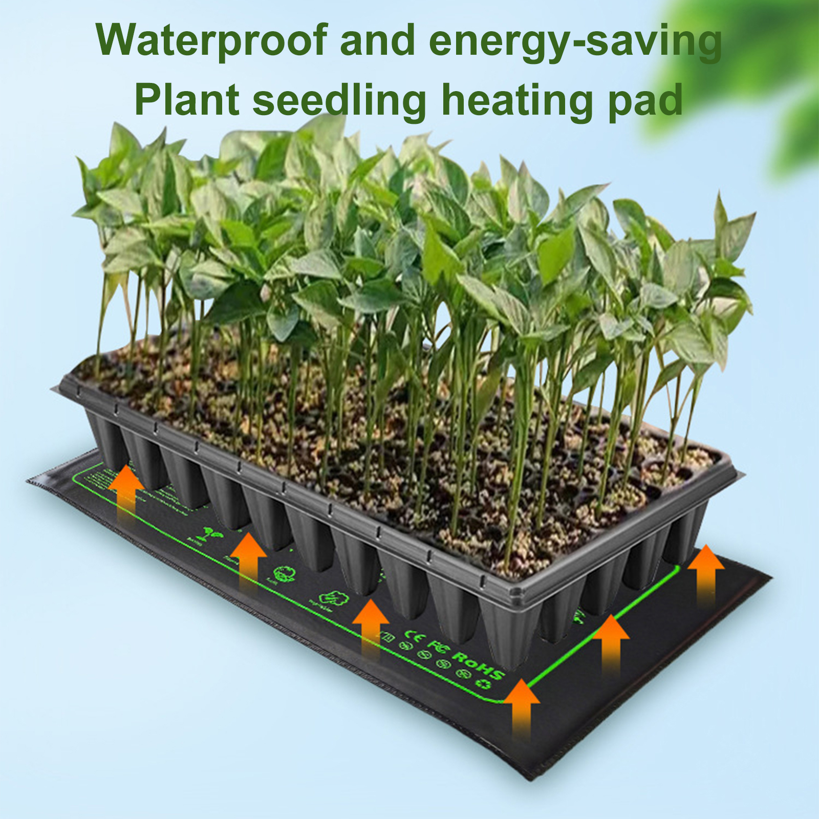 Seedling Heat Mat - 110V/220V Sämlings-Heizmatte Wasserdichte Wärmeunterlage 25x52 cm