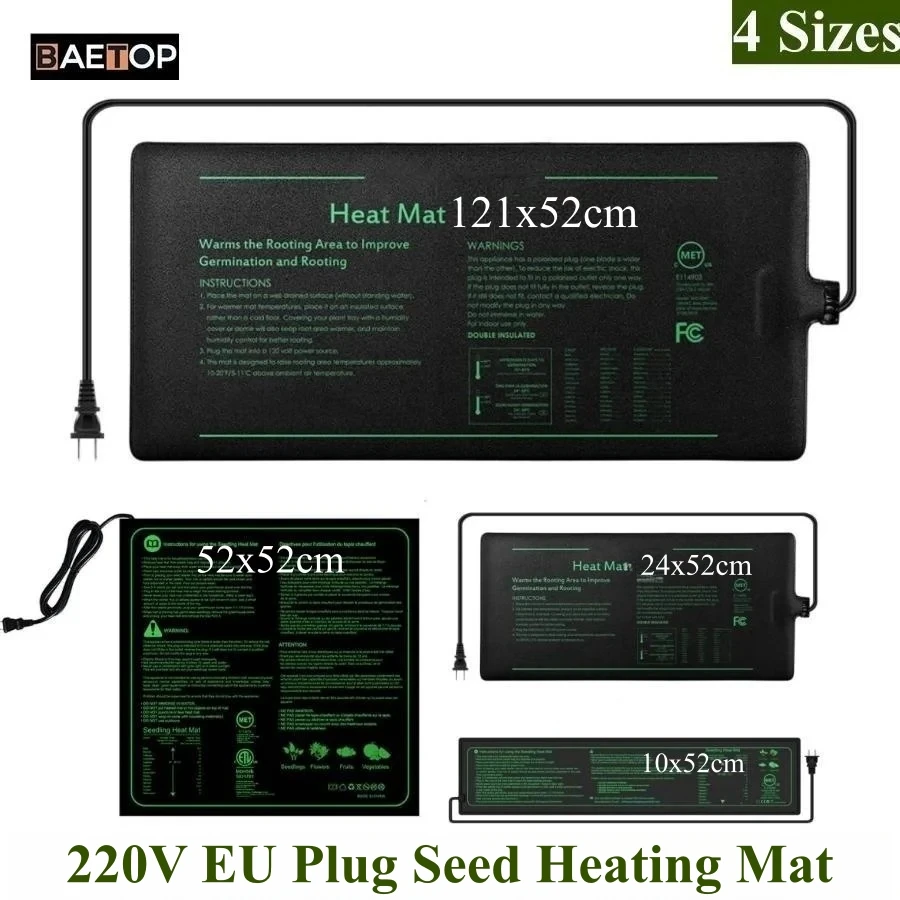 Seedling Heat Mat - 4 Größen 220 V EU-Stecker Sämling-Wärmematte,
