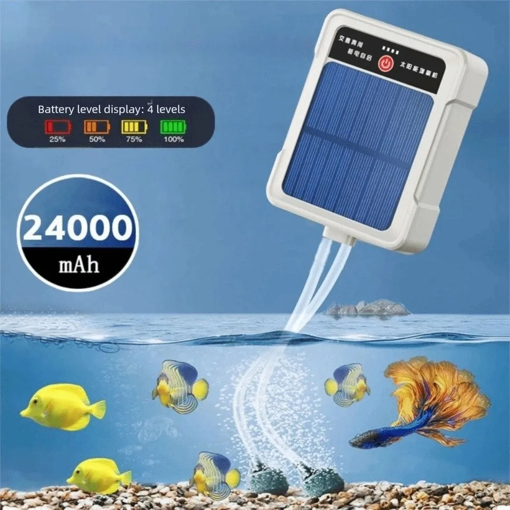 Fish Pond Aerator - Tragbare Solar Sauerstoff Pumpe Mit Rohr
