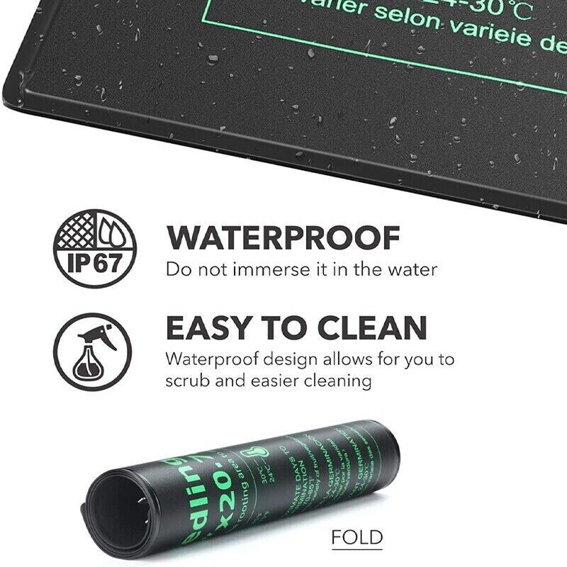 Seedling Heat Mat - LERWAY 21 W Sämlings-Heizmatte, EU-Stecker-Heizkissen für