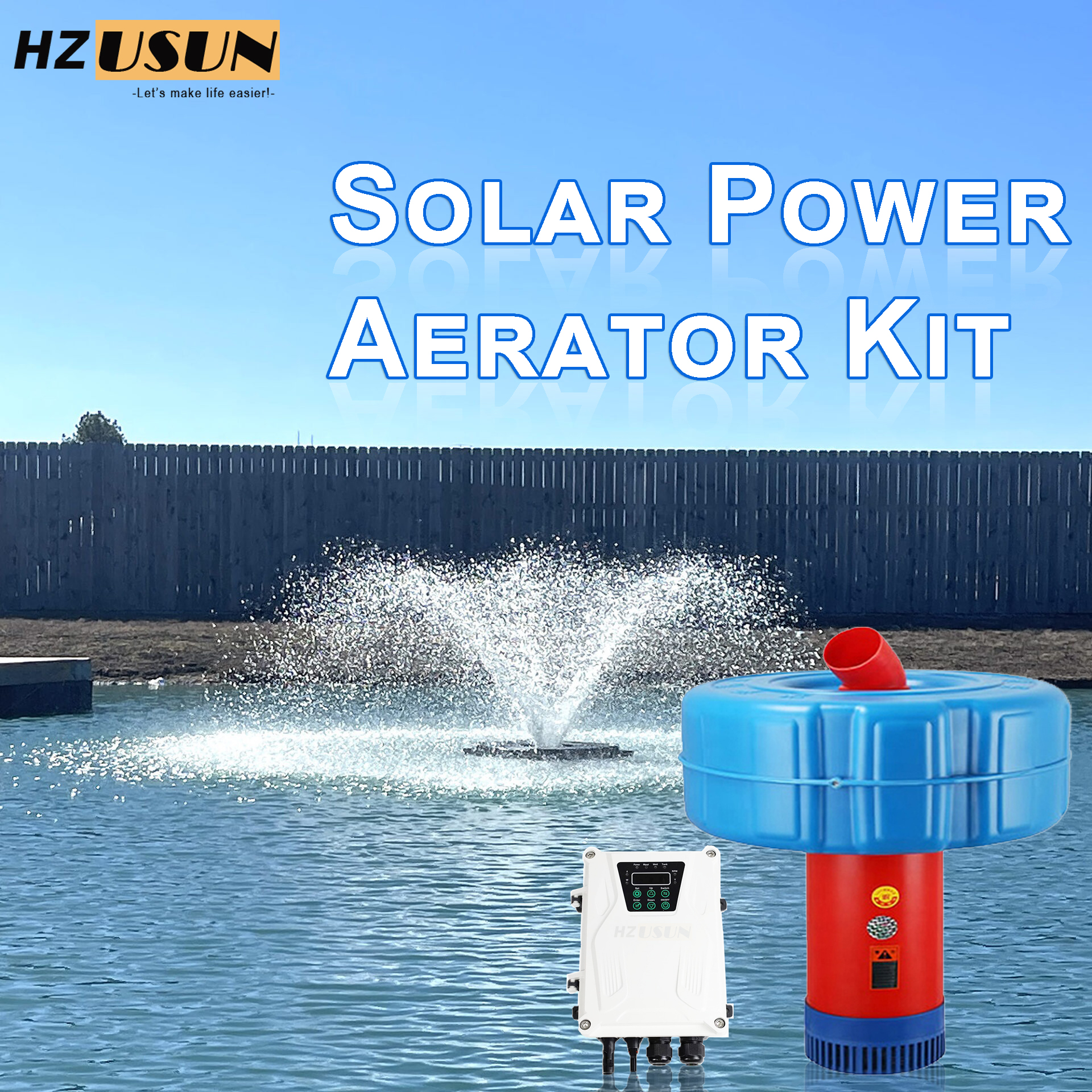 Fish Pond Aerator - Kleiner solarbetriebener Belüfter für 0,5-1 Acre
