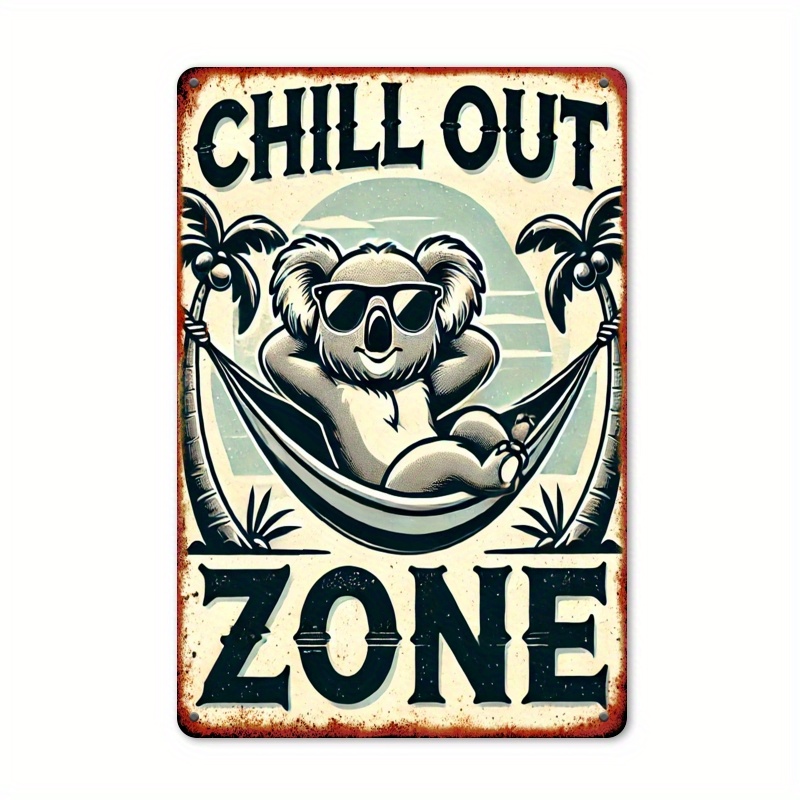 Farming Zone - Chill Out Zone Koala Vintage Retro-Eisenschild,