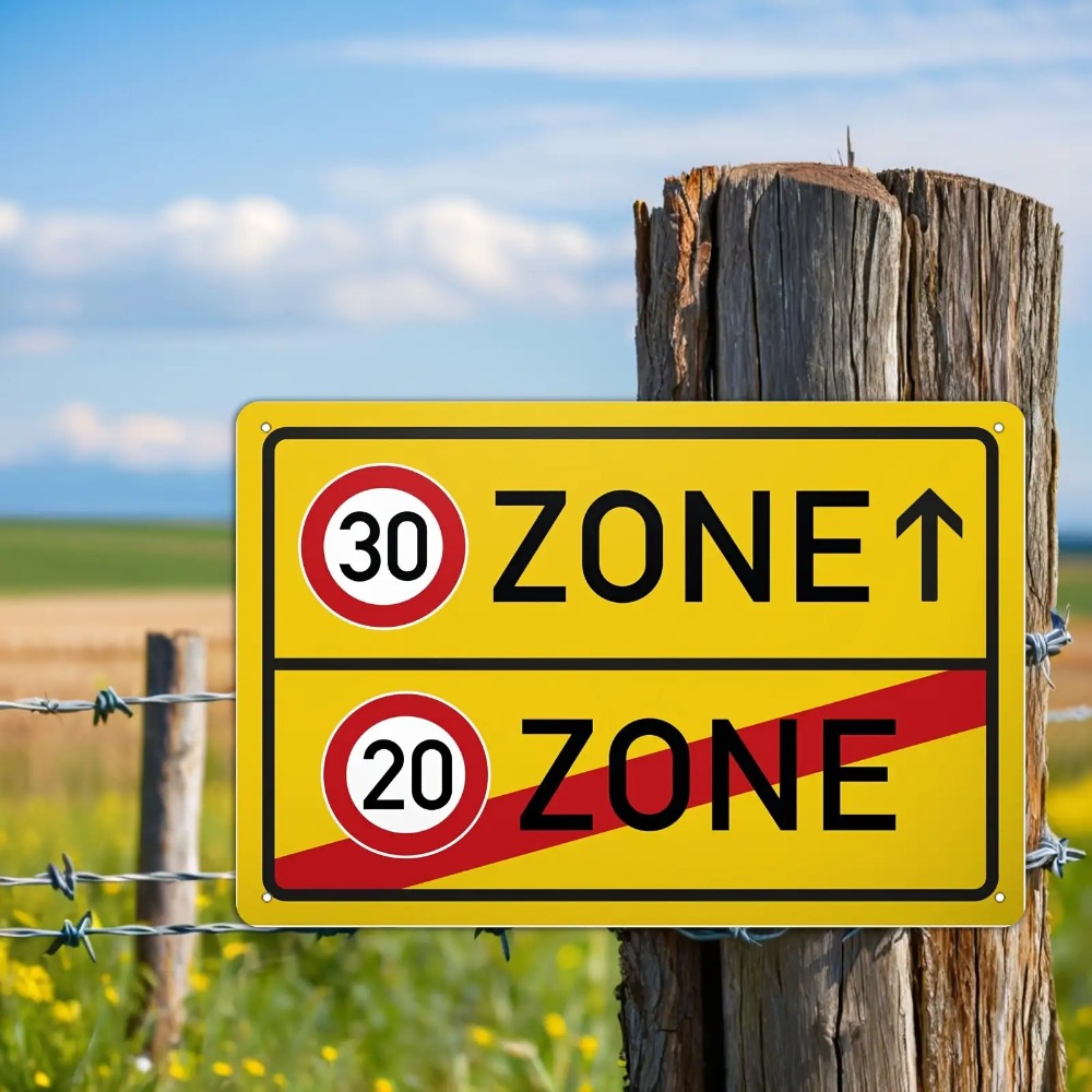 Farming Zone - Blechschild – 30 20 Speed Limit