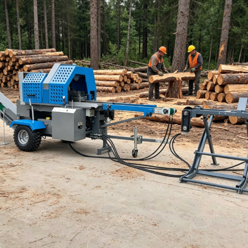 Farming Zone - Doppelstabile Transportrad-Hydraulik-Holzspaltermaschine für die Holzverarbeitung in