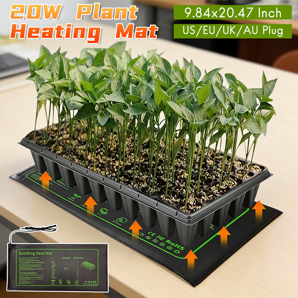 Seedling Heat Mat - 20W Pflanzen-Keimlingsheizmatte Wasserdichte Wärmematte Unterbodenheizung für