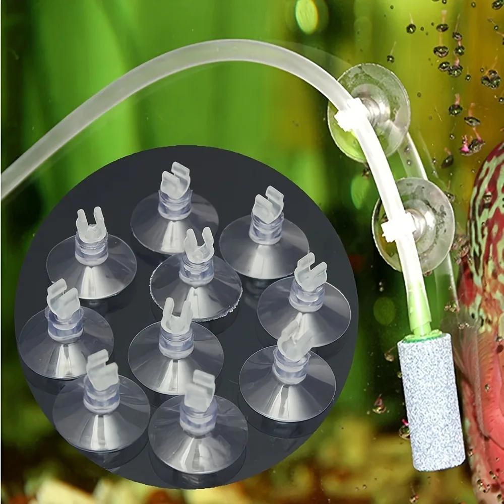 Fish Pond Aerator - 10 Stück Gummi-Aquarium-Saugnäpfe Halterungen für Luftschläuche
