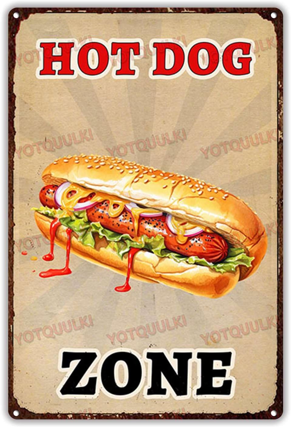 Farming Zone - Hot Dog Zone Wandkunst, Leinwand, gerahmt,