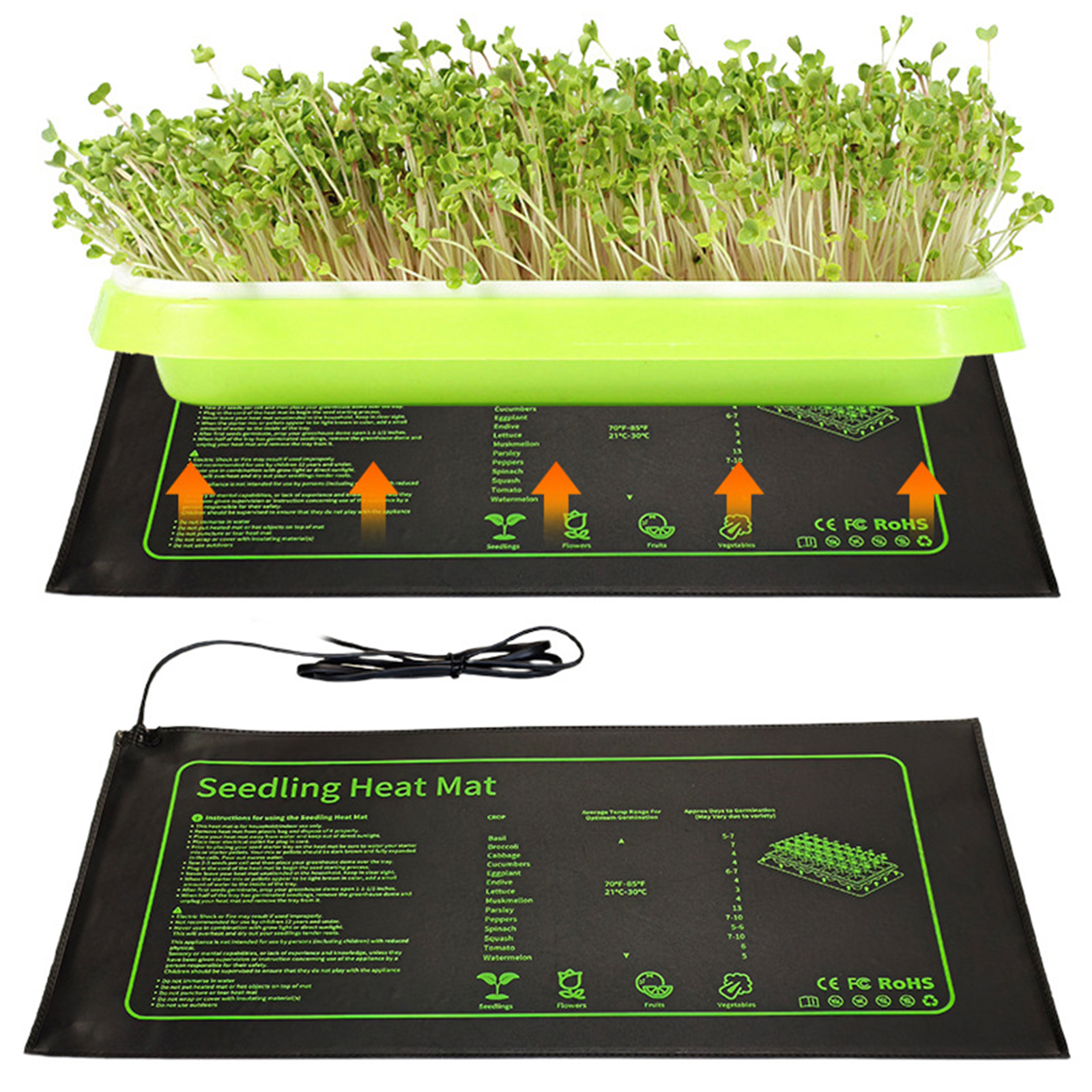 Seedling Heat Mat - Wasserdichte Keimling-Heizmatte 10x21 Zoll Keimstation Heizmatte
