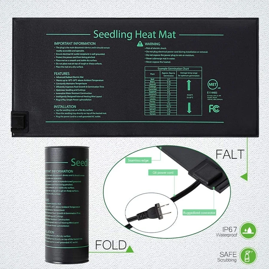 4 Größen 220 V EU-Stecker Säml – Seedling Heat Mat Bewertung und Preis