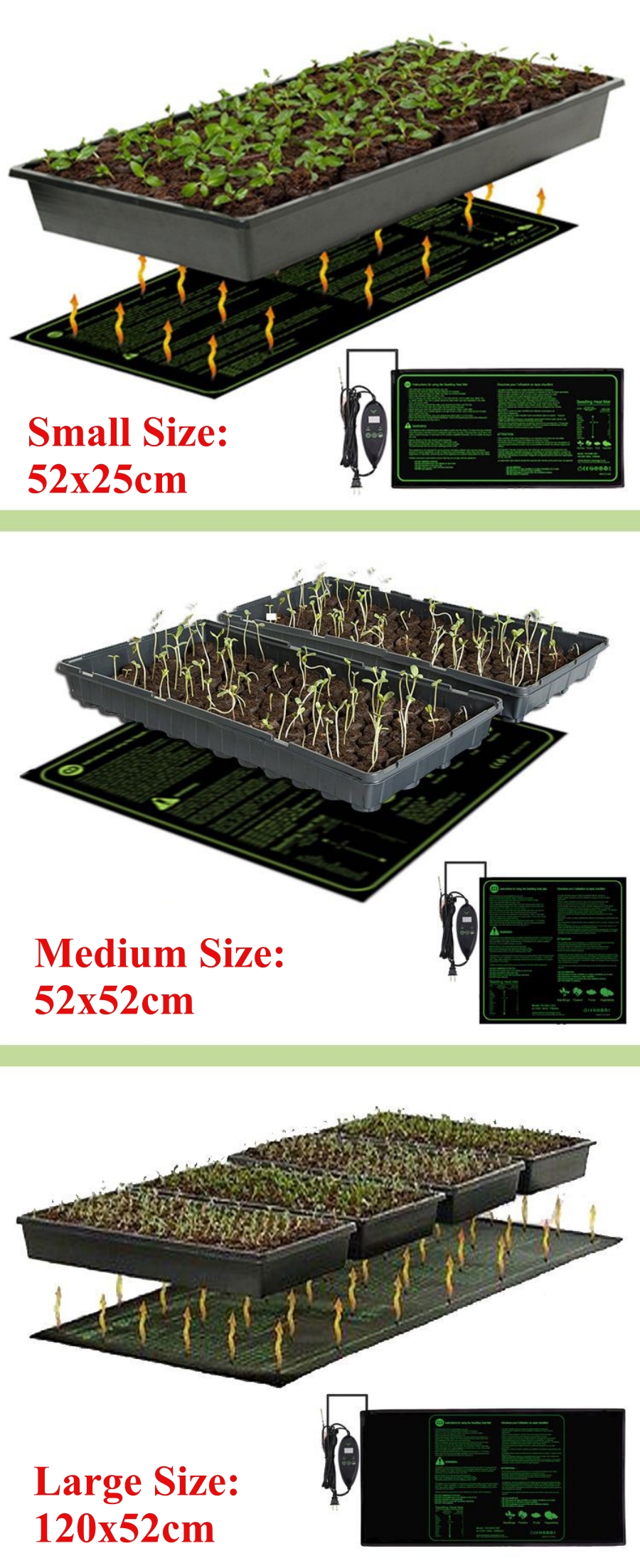 3 Größen Upgrade Sämling Wärme – Seedling Heat Mat Bewertung und Preis